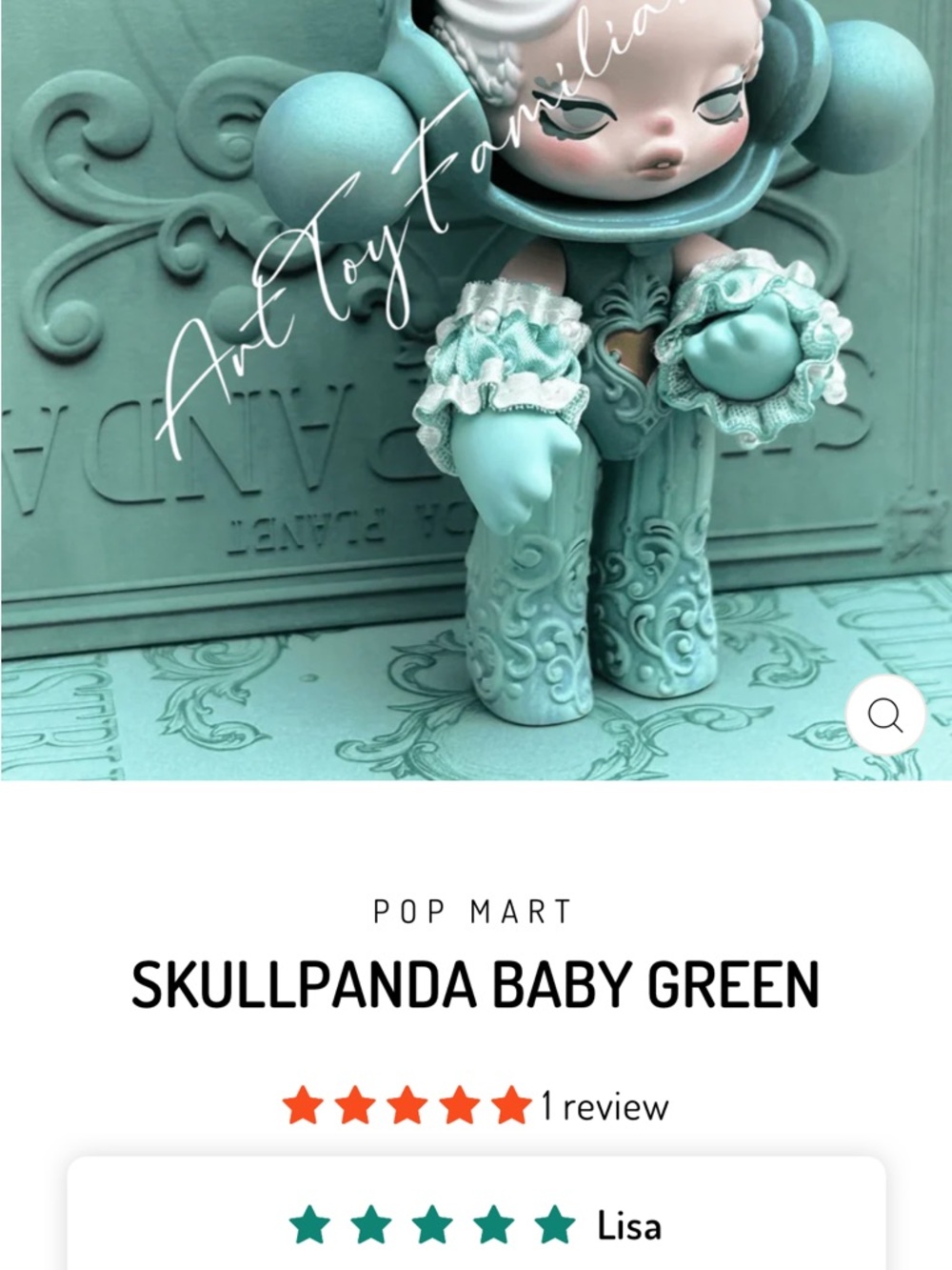 Pop Mart Skullpanda Baby Green Designer Figurine